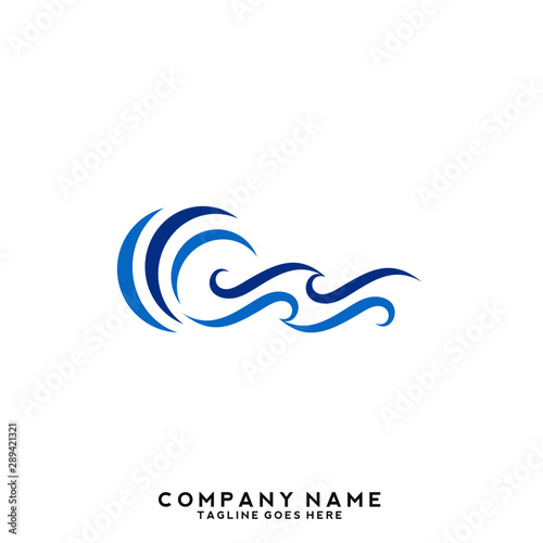 Wallpaper Mural Water wave Logo Template Torontodigital.ca