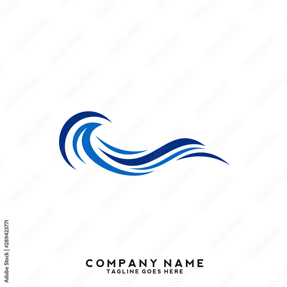 Water wave Logo Template