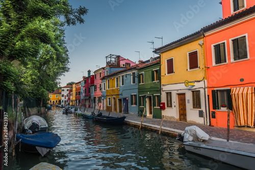 Evening on the waterfront of Burano island