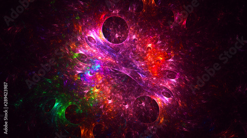 3D rendering multicolored abstract fractal