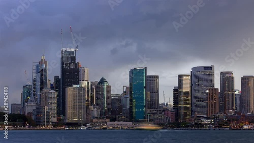 Sydney CBD Storm coming in Time Lapse