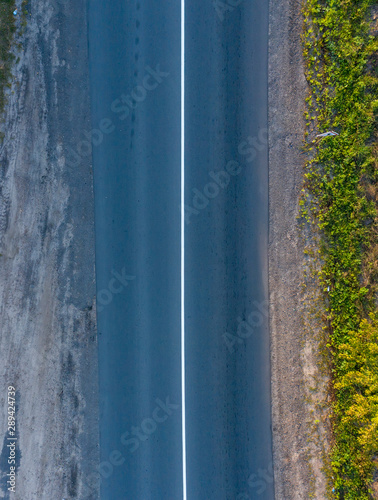 asphalt road, view from above © vadim_fl