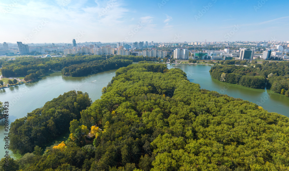 Minsk city center. Bird's-eye .