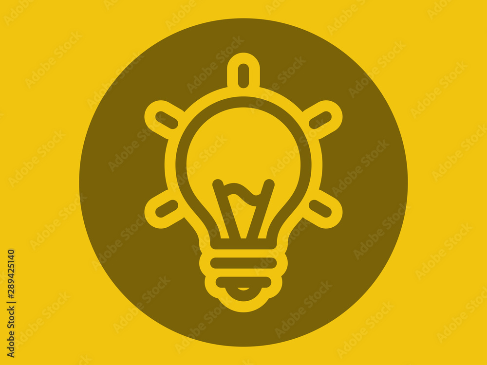 Vector icon. Illustration on a theme Bulb Vector icon. Illustration on a theme Bulb