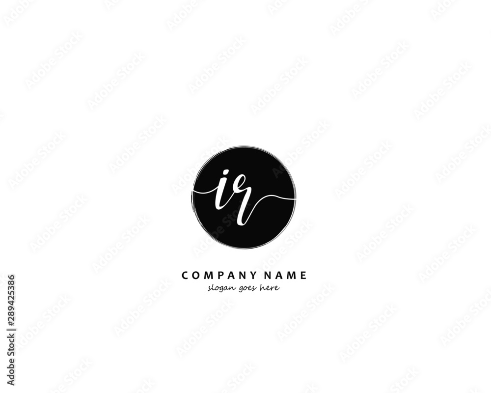 IR Initial letter logo template vector IR Initial letter logo template vector