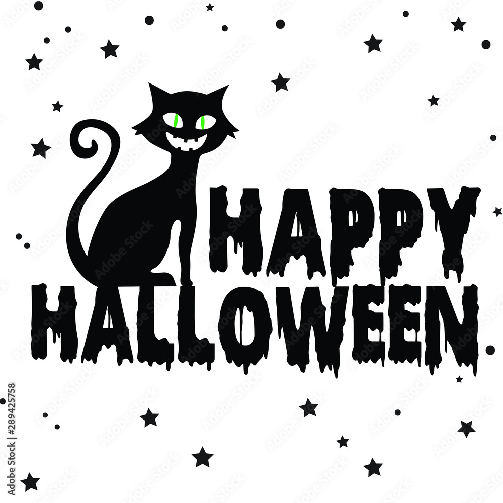 Happy Halloween Art, vector illustration