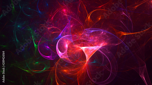 3D rendering multicolored abstract fractal