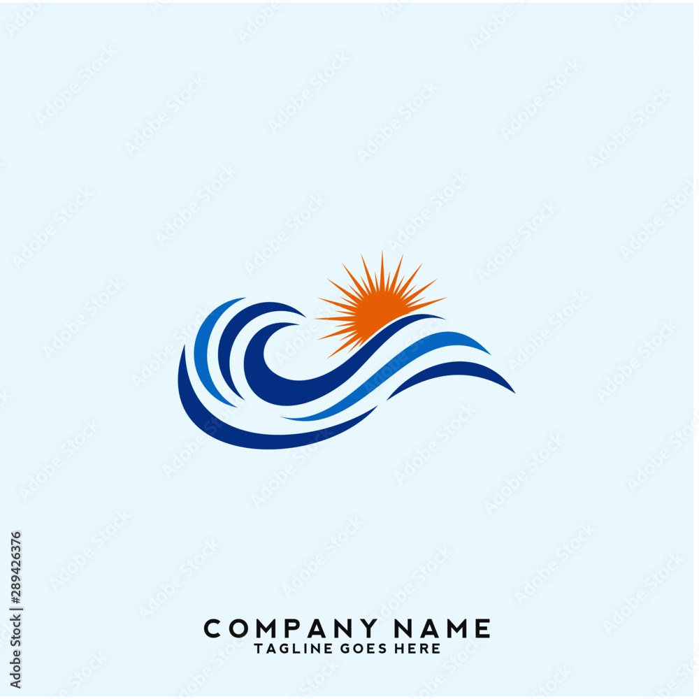 Water wave Logo Template Water wave Logo Template