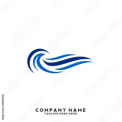 Wallpaper Mural Water wave Logo Template Torontodigital.ca