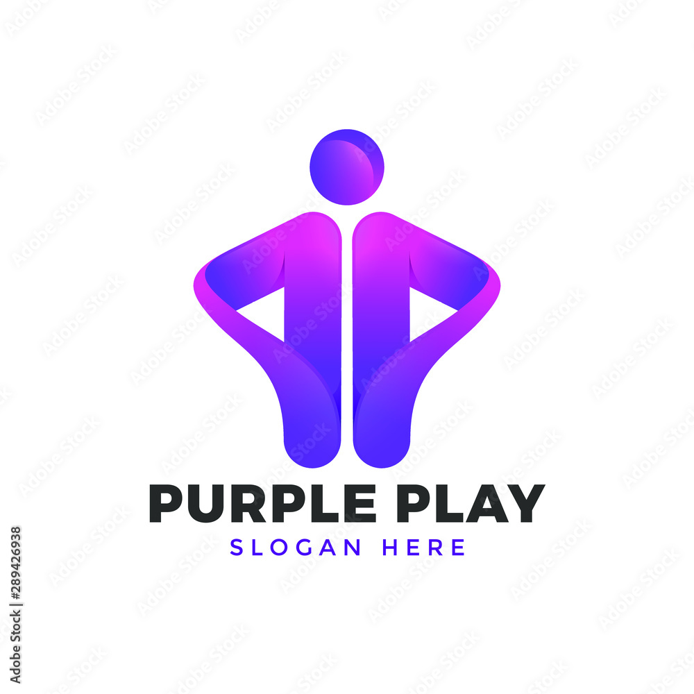 Purple Play Logo Vector Purple Play Logo Vector