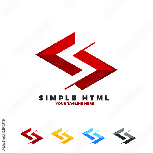 Simple HTML Logo Vector 