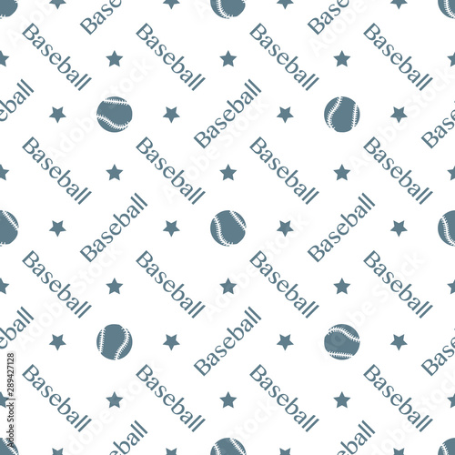 Vector sports seamless pattern with baseball balls