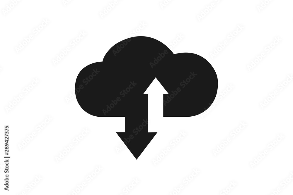 cloud storage icon, download and upload icon vector illustration cloud storage icon, download and upload icon vector illustration