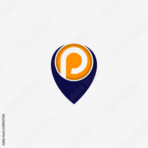 Letter P Location Creative Modern icon Logo Design Template Element Vector Illustration