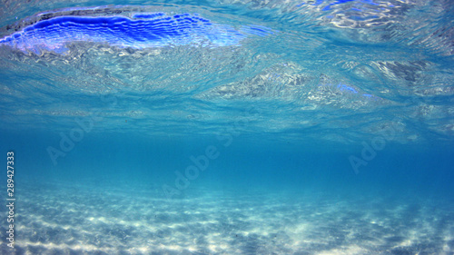 Underwater blue background photo 
