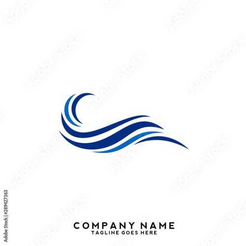 Free Download Water wave Logo Template - GFXLoad
