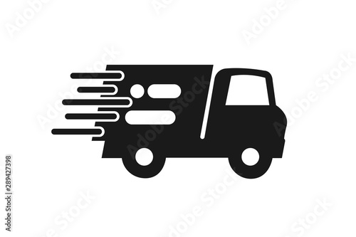 Fast delivery truck icon, quick delivery icon vector illustration