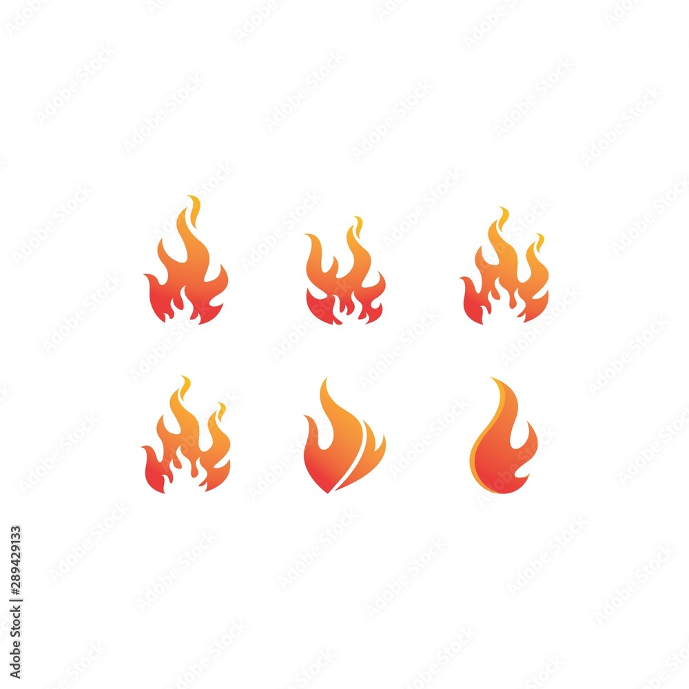Fire flame Logo Template vector icon Oil, gas and energy logo concept Fire flame Logo Template vector icon Oil, gas and energy logo concept
