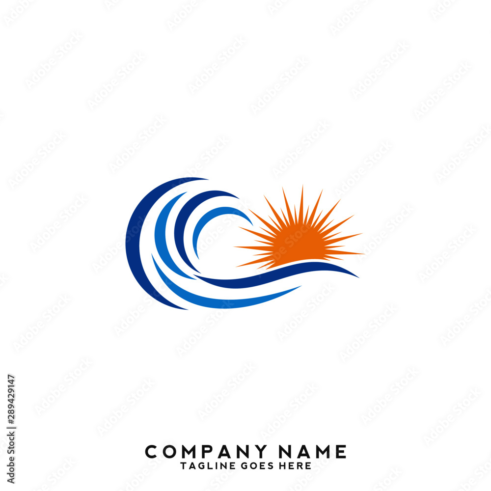 Water wave Logo Template Water wave Logo Template