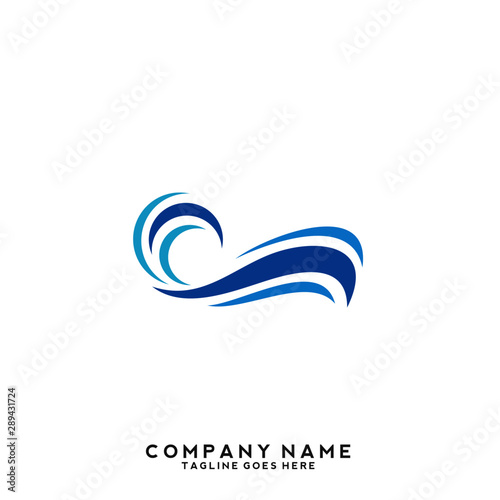 Wallpaper Mural Water wave Logo Template Torontodigital.ca