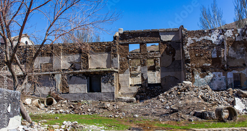 The ruins of an old abandoned house