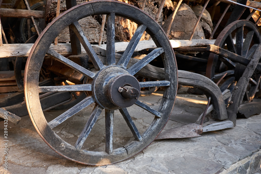 wheel of an old wagon