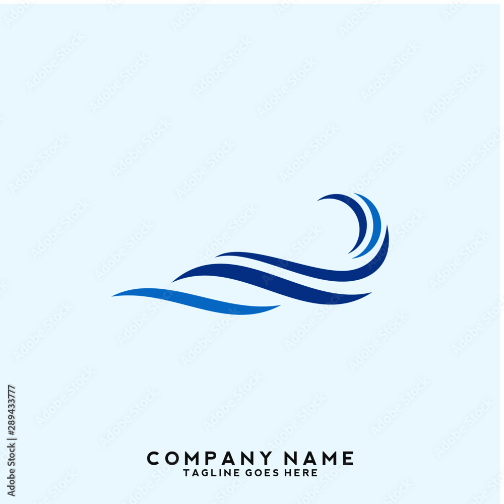 Water wave Logo Template