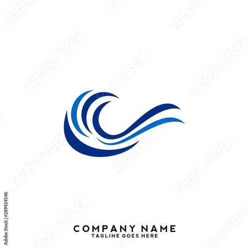 Wallpaper Mural Water wave Logo Template Torontodigital.ca
