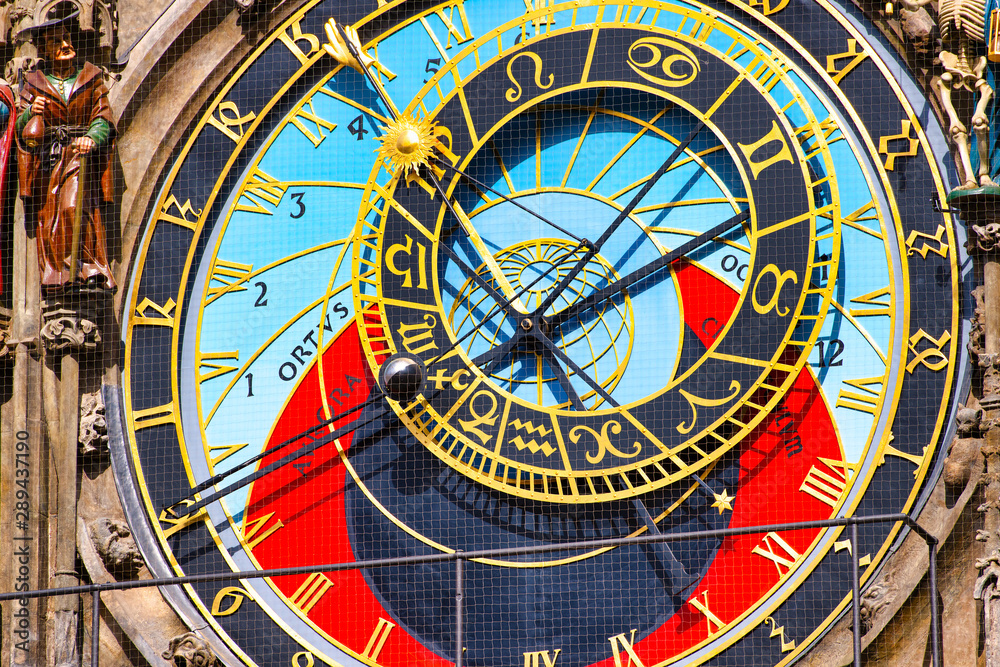 Detail of the astronomical clock in the old square of Prague
