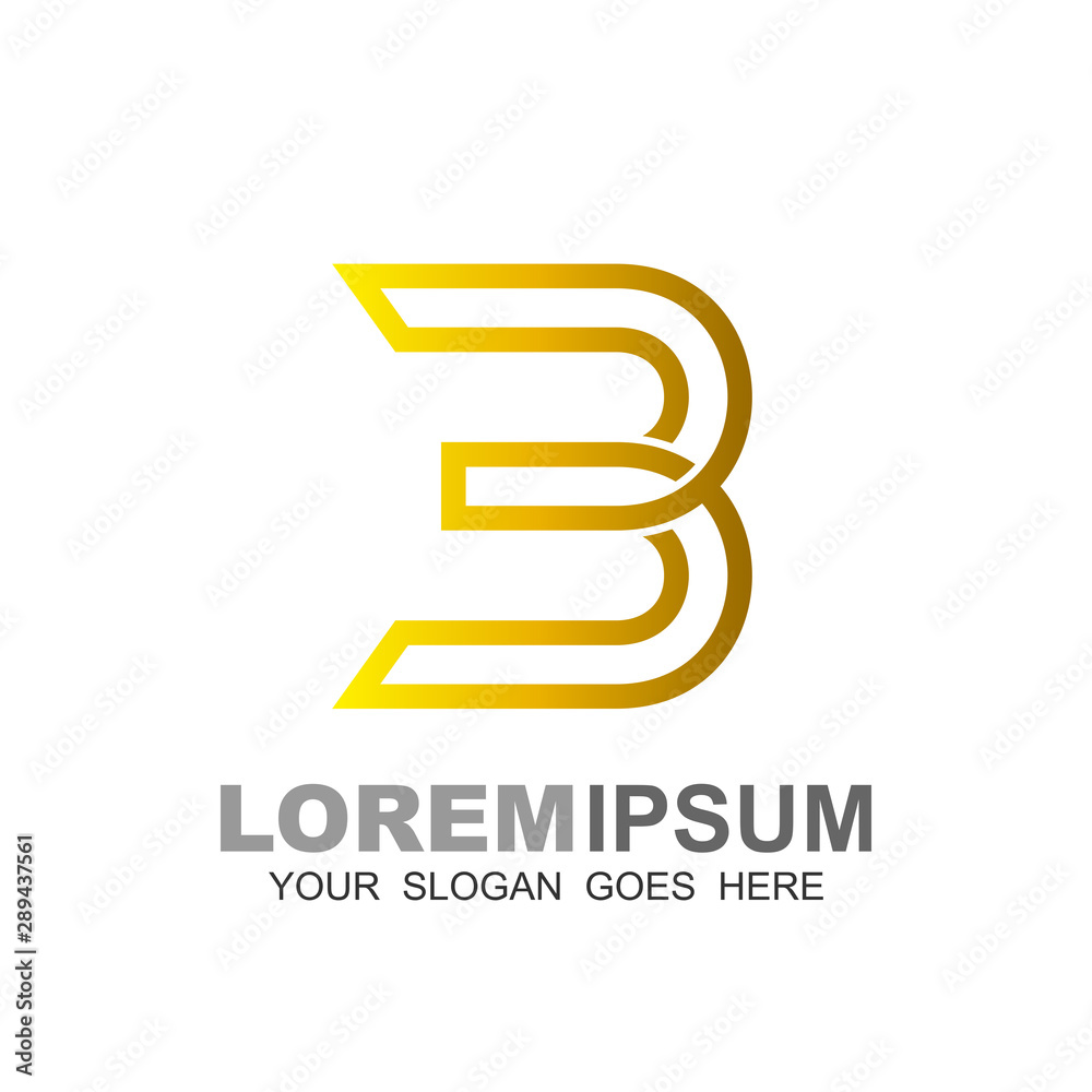B logo with simple look, Letter B and line design vector B logo with simple look, Letter B and line design vector