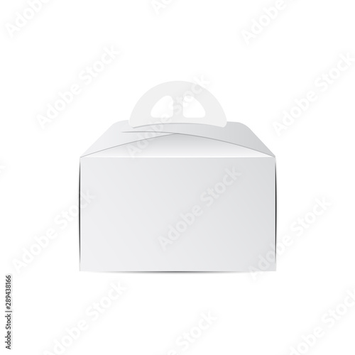 Cardboard box mock up, package for cake design.