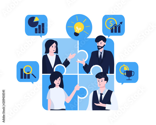 Wallpaper Mural Brainstorm concept. Illustration of team thinking and brainstorming Torontodigital.ca