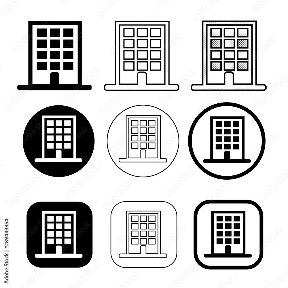 Simple building icon sign design Simple building icon sign design