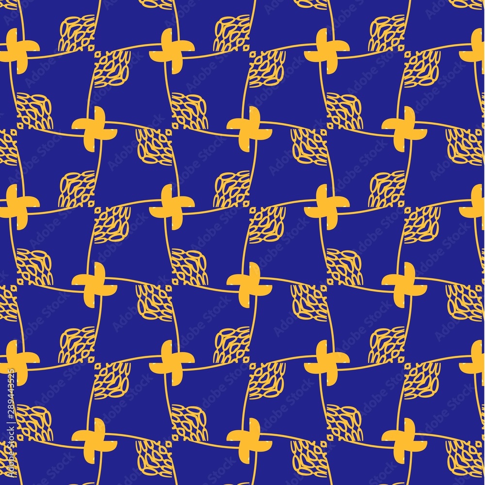 Fototapeta premium Vintage geometric pattern in retro 80s style. Textile fashionable retro design.
