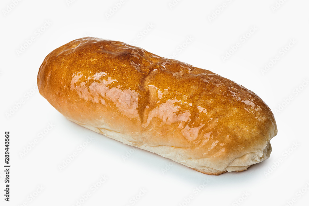bakery products on white background