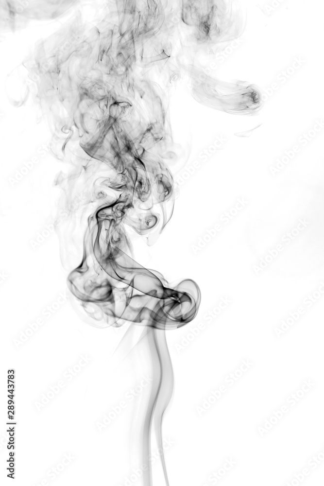 Black smoke on white background Black smoke on white background
