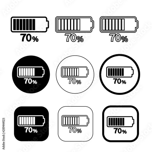 Simple battery icon sign design