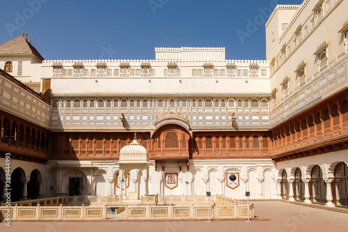 Bikaner, India. Beautiful architecture of Junagarh fort.