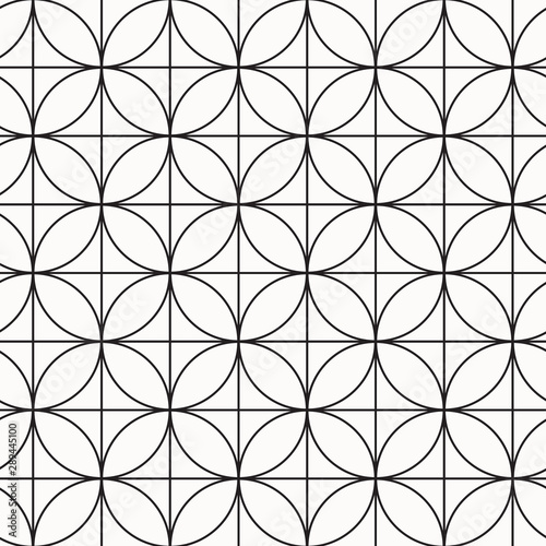 Geometry of circle and square on background. vector pattern. pattern is on swatch panel.