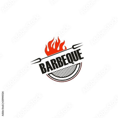 grill barbecue logo design