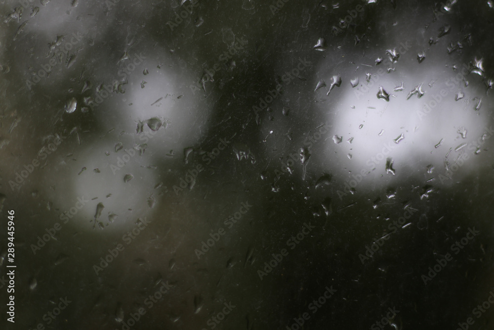 Obraz premium drops on the window
