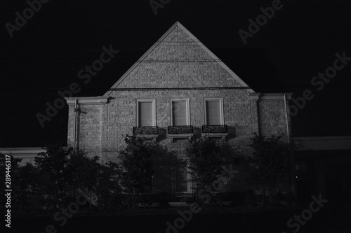 old house at night