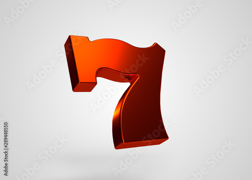 Slots 7 Symbol Slot Machine Reel Casino 3D Render