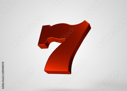 Slots 7 Symbol Slot Machine Reel Casino 3D Render