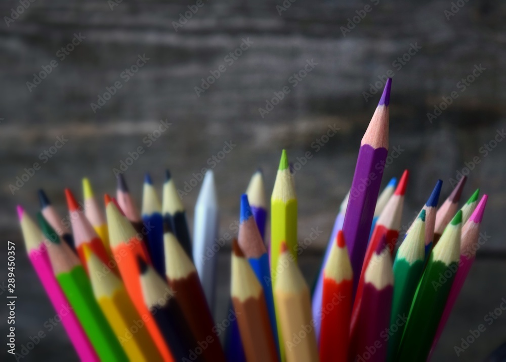Fototapeta color pencils isolated on white background