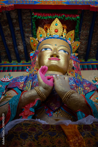 Giant Buddha statue in Namgyal Tsemo Gompa, Leh, India
