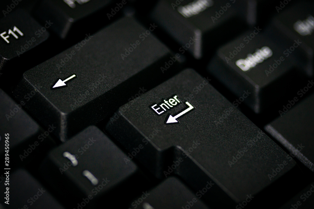 Close up of Enter button. Selective focus. Close up of Enter button. Selective focus.