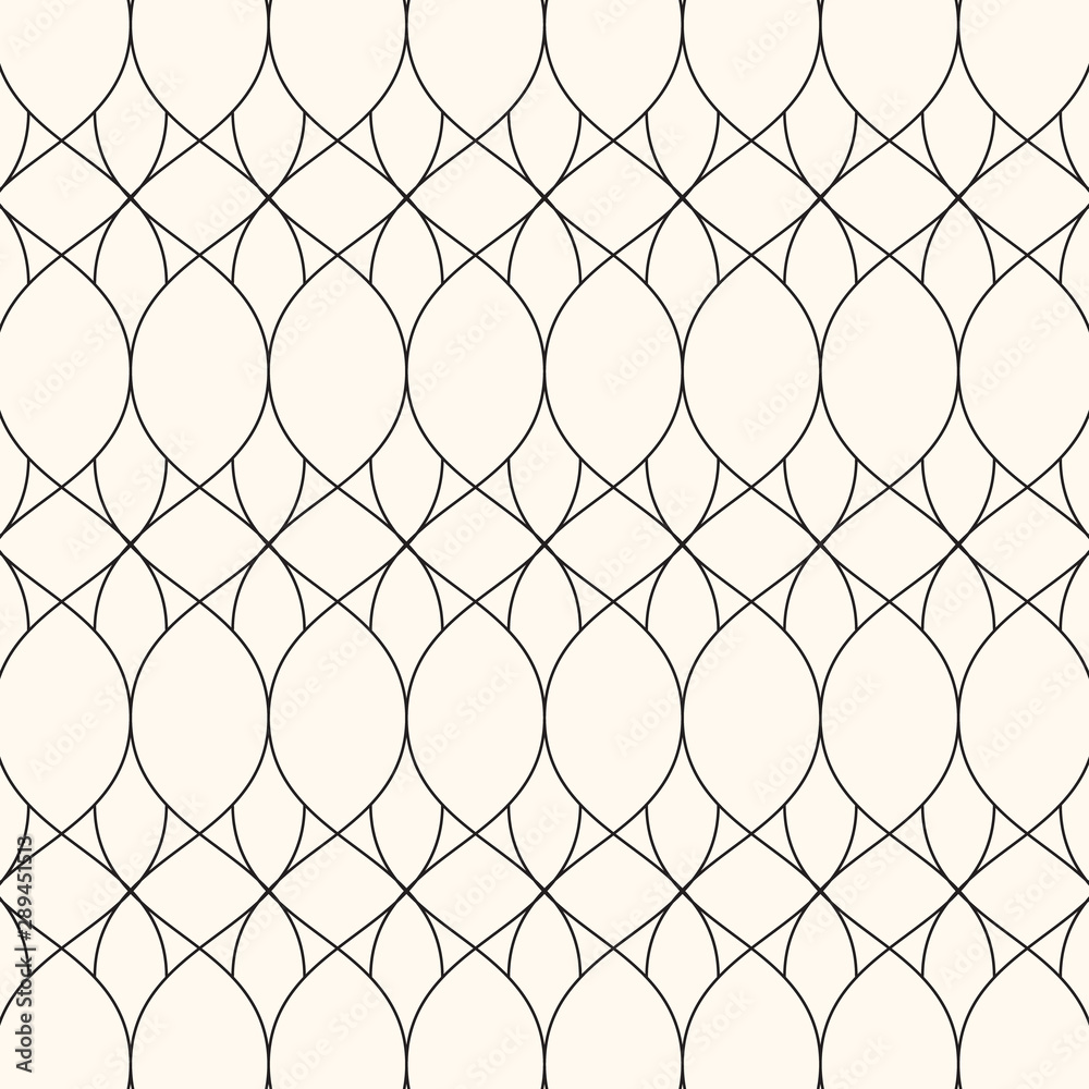 Fototapeta premium Curve linear vector pattern, repeating linear abstract. pattern is on swatch panel.