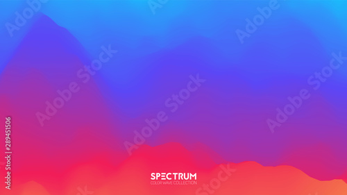 Vector fluid color blend spectrum background. Liquid color flow. trendy warped vibrant surface. Colorful flux wave. Gradient transitions poster. For covers, presentations, designs.