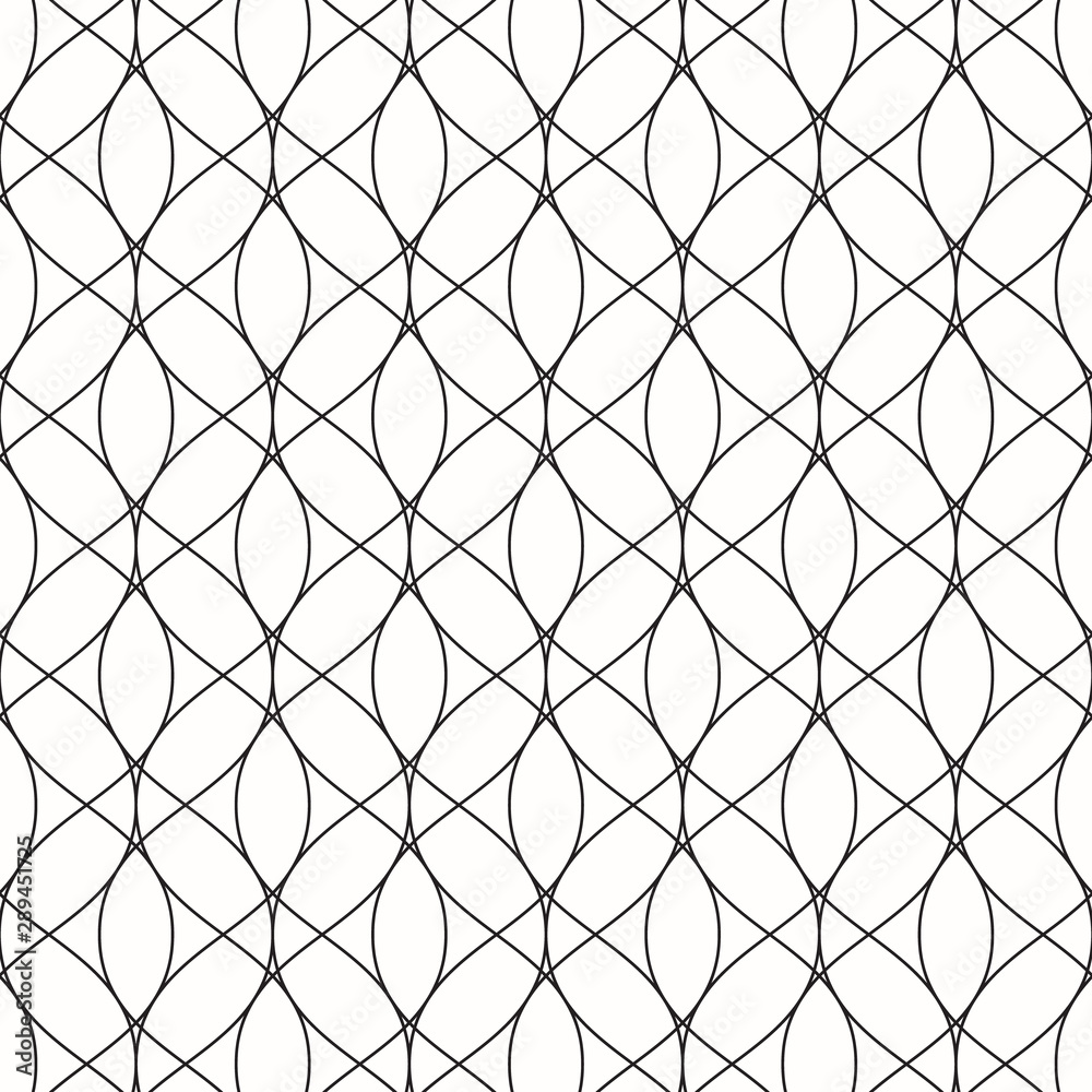 Fototapeta premium Curve linear vector pattern, repeating linear abstract. pattern is on swatch panel.